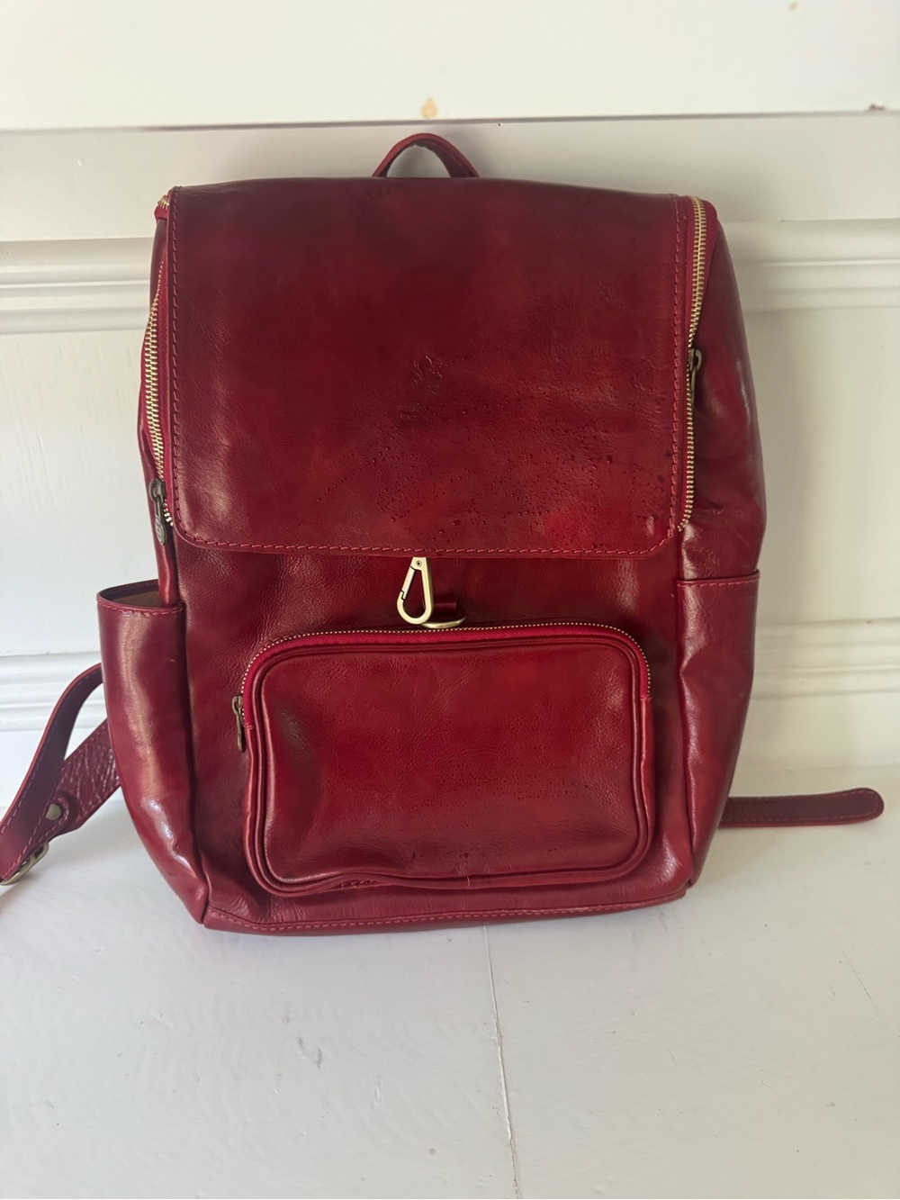Red Leather Women’s Bag - Made in Italy
